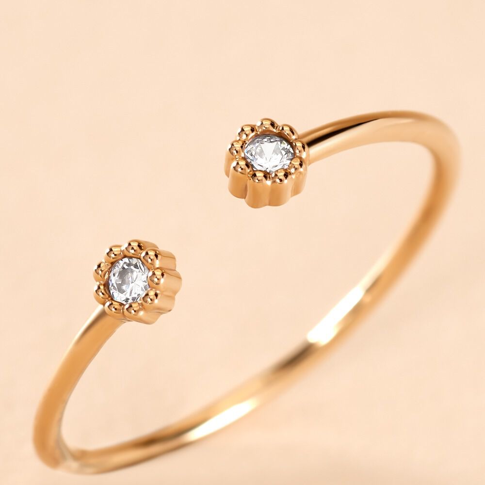 Bague &eacute;clat Perl&eacute; Plaqu&eacute; Or Oxyde De Zirconium - Bijoux fantaisie Femme | Marc Orian