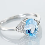 Bague Andreani Or Blanc Topaze Et Oxyde De Zirconium - Bagues pierres fines Femme | Marc Orian