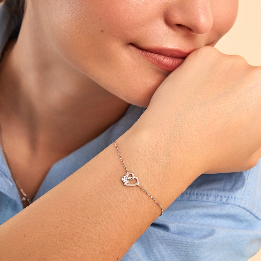 Bracelet Lucianna Argent Blanc Oxyde De Zirconium - Bracelets fantaisie Femme | Marc Orian