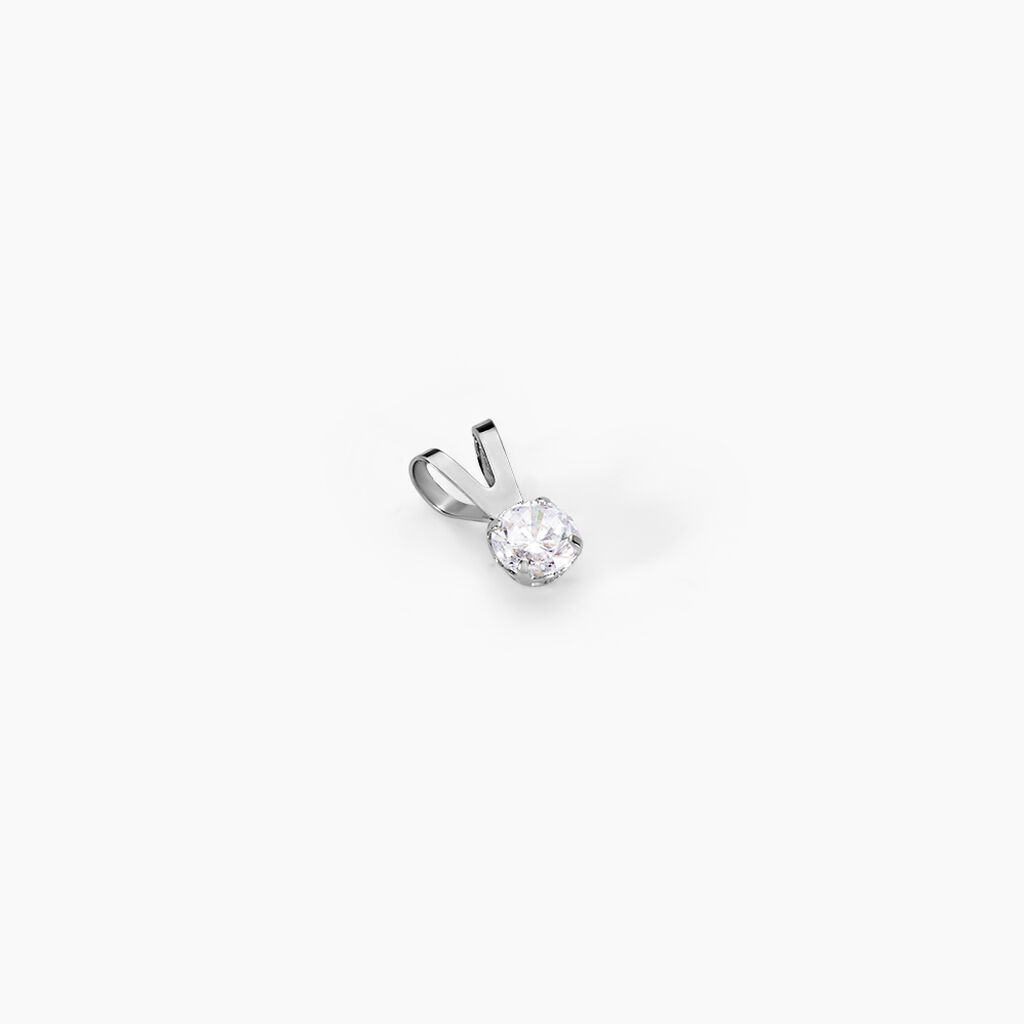 Pendentif Mabila Or Blanc Oxyde De Zirconium - Pendentifs Femme | Marc Orian