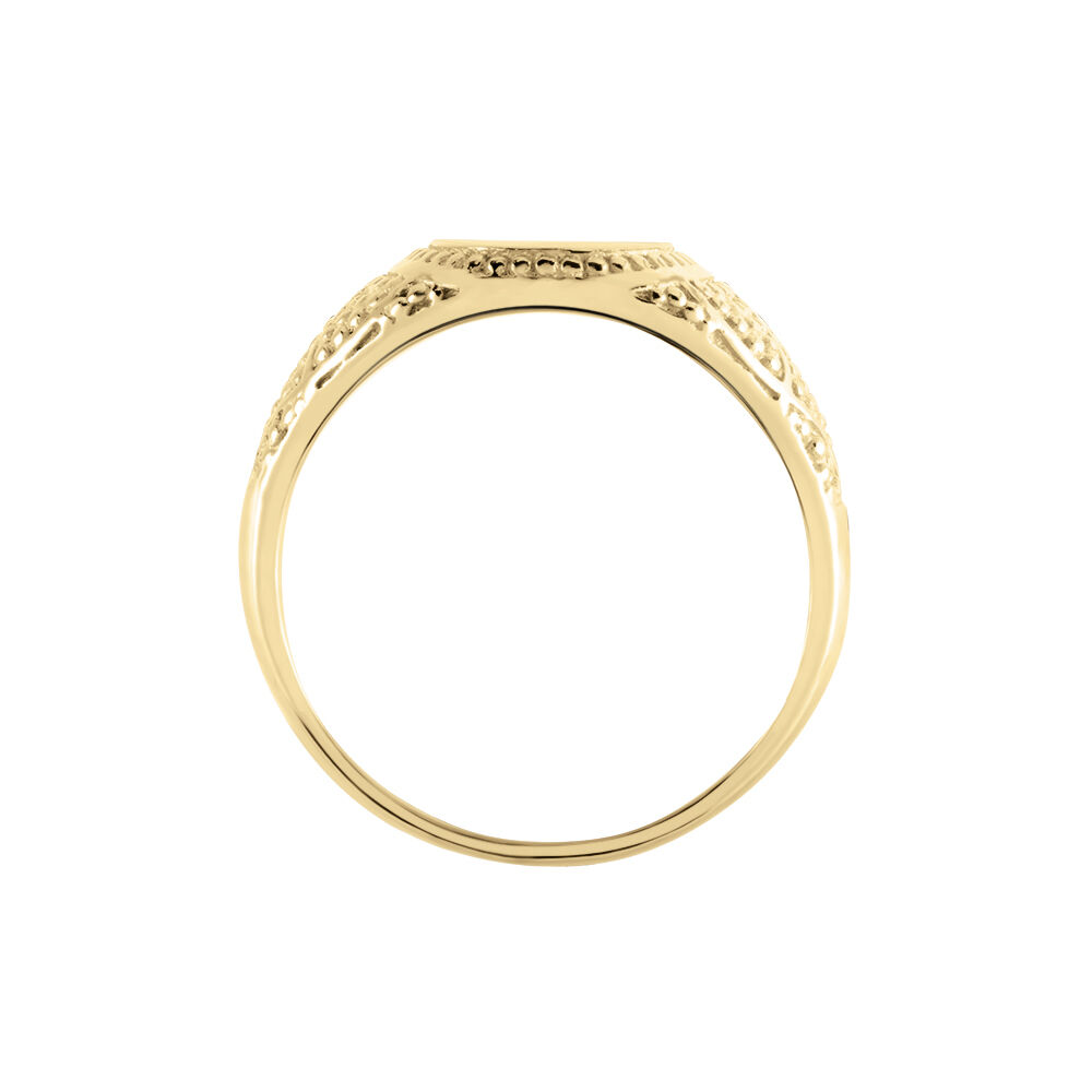 Chevali&egrave;re Plaqu&eacute; Or Jaune Azarel Email Noir - Chevali&egrave;res Homme | Marc Orian