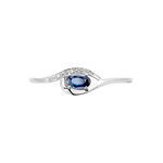 Bague Emotion Or Blanc Saphir Diamant - Solitaires Femme | Marc Orian