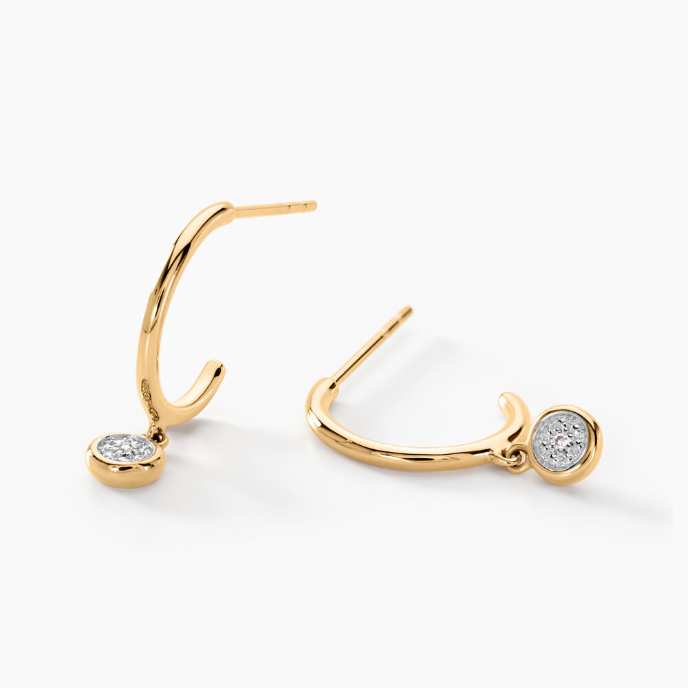 Créoles Mon 1er Diamant Or Jaune Diamant -  Femme | Marc Orian
