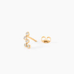 Boucles D'Oreilles Puces Halo Plaqu&eacute; Or Jaune Oxyde De Zirconium - Puces Femme | Marc Orian