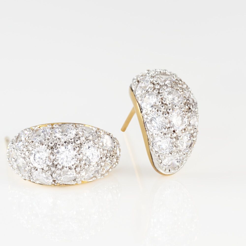 Boucles D'oreilles Puces Sohela Plaqué Or Jaune Oxyde De Zirconium - Puces Femme | Marc Orian