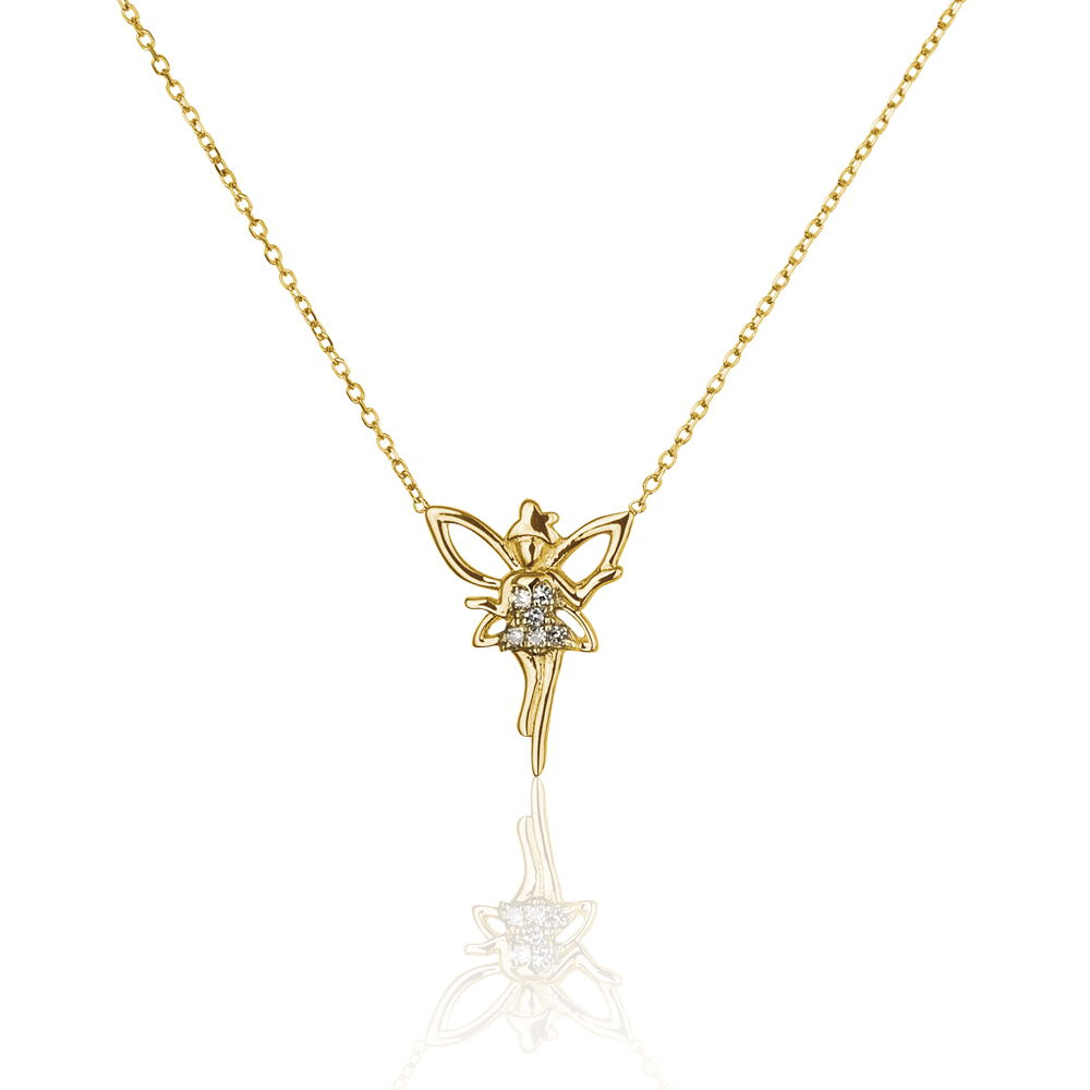 Collier Fee Or Jaune Diamant - Colliers avec pierres Femme | Marc Orian