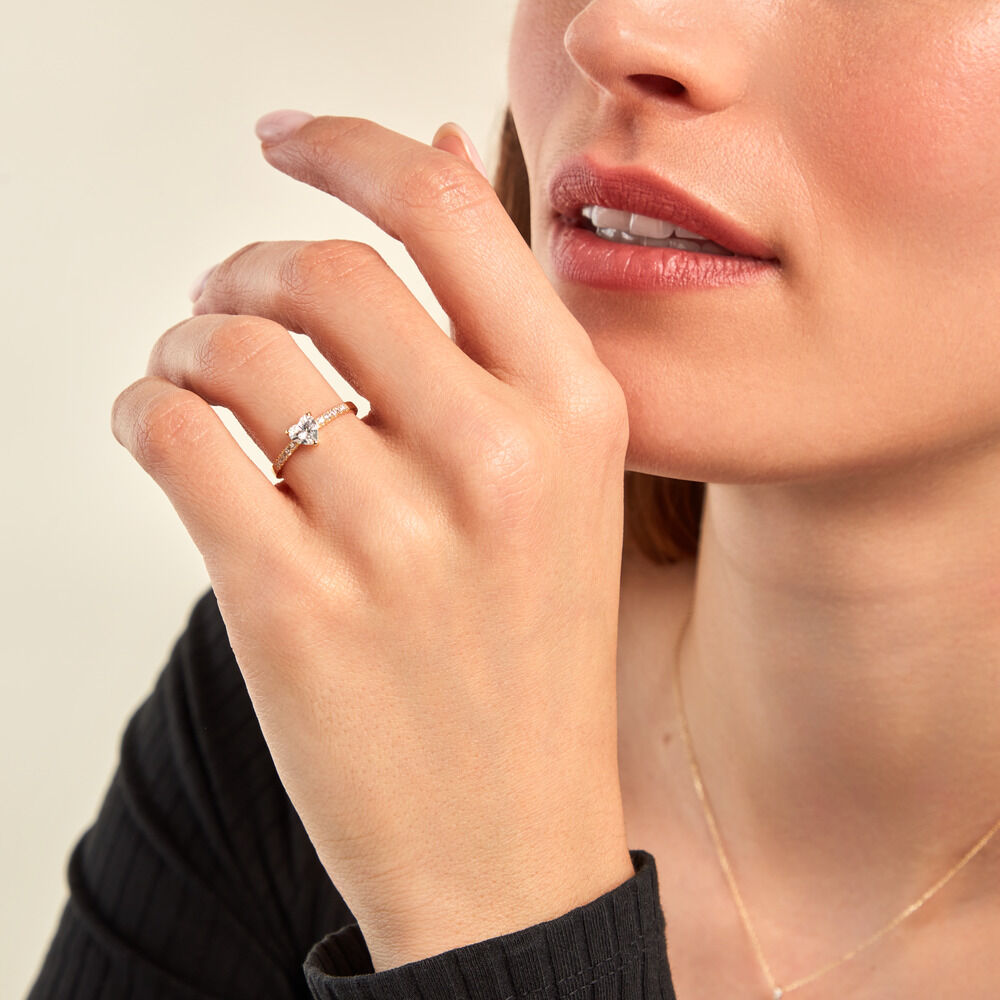 Bague Ciriaco Or Jaune Oxyde De Zirconium - Solitaires Femme | Marc Orian