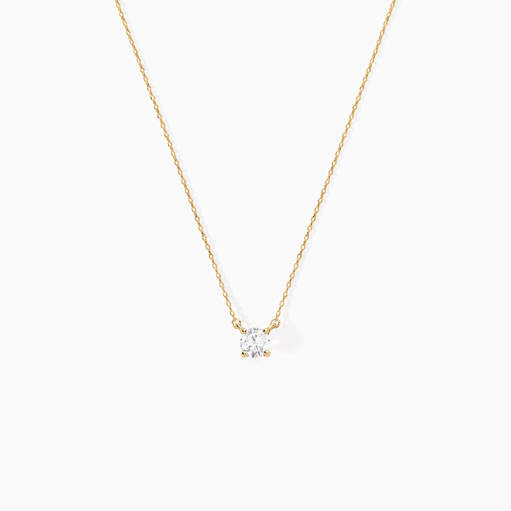 Collier Nilay Plaque Or Doré Oxyde De Zirconium - Colliers avec pierres Femme | Marc Orian