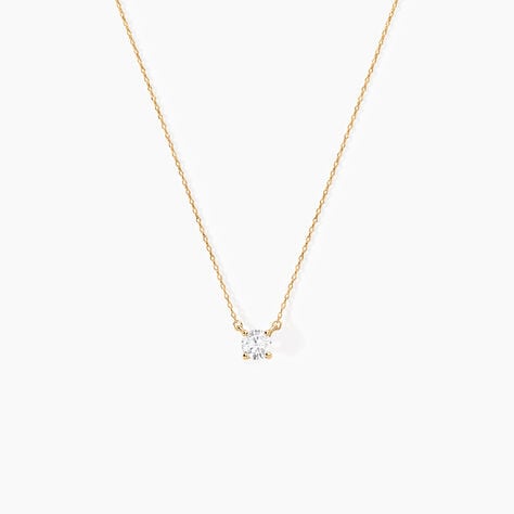 Collier Nilay Plaque Or Doré Oxyde De Zirconium - Colliers avec pierres  | Marc Orian