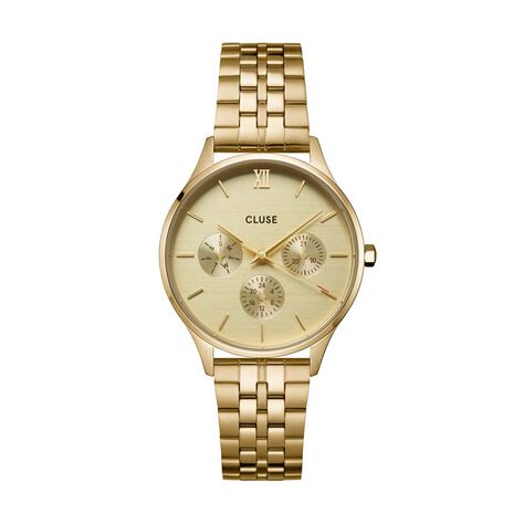 Montre Cluse Minuit Multifonction Doré - Montres étanches Femme | Marc Orian
