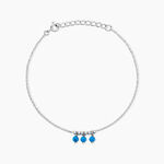 Bracelet Della Argent Blanc Turquoise - Bracelets fantaisie Femme | Marc Orian