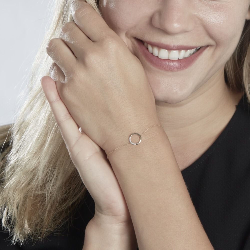 Bracelet Or Jaune Vahina Diamants - Bracelets cha&icirc;nes Femme | Marc Orian