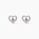 Boucles D'oreilles Puces Carren Argent Blanc Oxyde De Zirconium - Puces Femme | Marc Orian