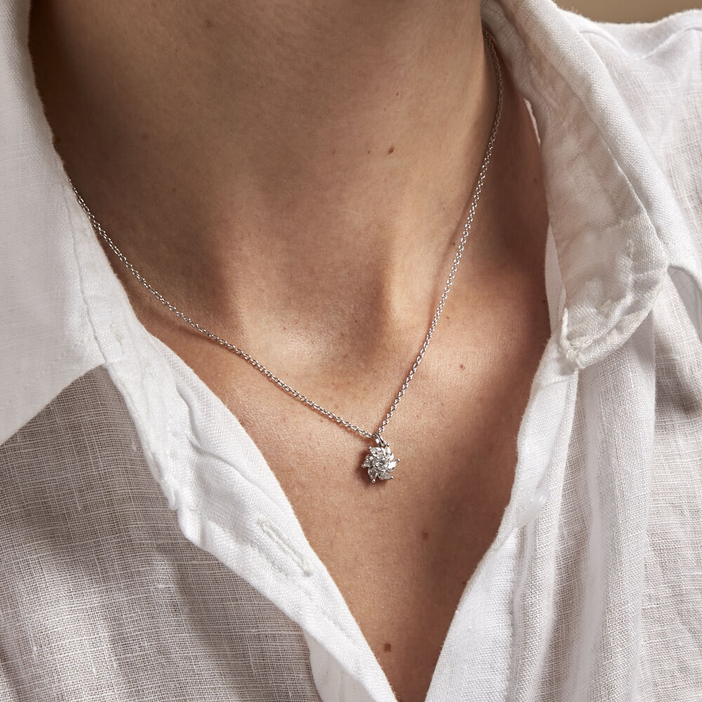Collier Ulyssia Argent Blanc Oxyde De Zirconium - Colliers avec pierres Femme | Marc Orian