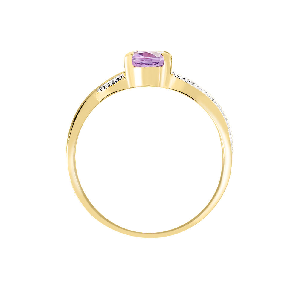 Bague Candice Or Jaune Amethyste - Bagues pierres fines Femme | Marc Orian
