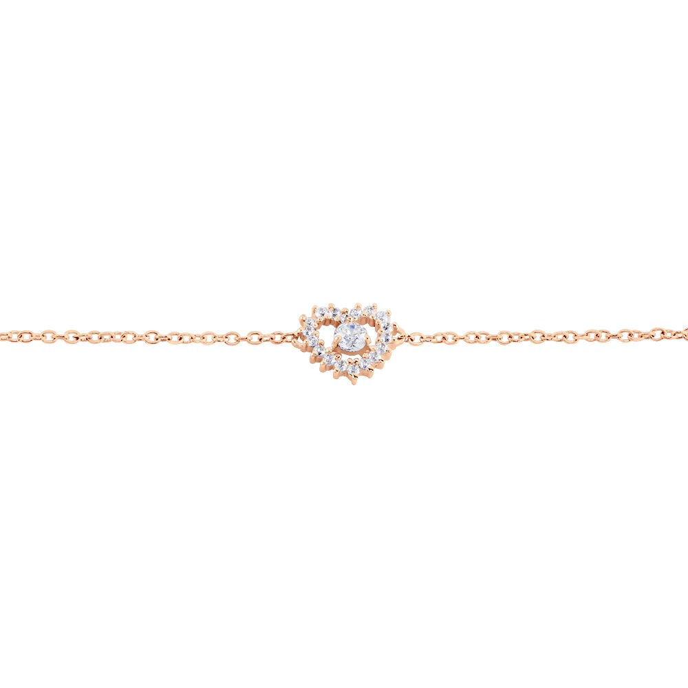 Bracelet Gino Argent Rose Oxyde De Zirconium - Bracelets chaînes Femme | Marc Orian