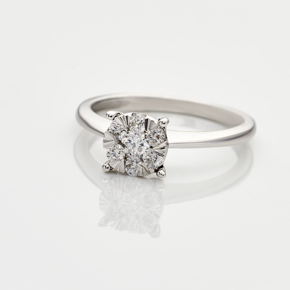 Bague Solitaire Or Blanc Dream Diamants - Parures de mariage Femme | Marc Orian