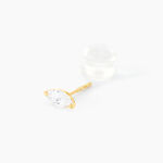 Boucles D'oreilles Puces Muflier Or Jaune Oxyde - Puces Femme | Marc Orian