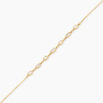 Bracelet Or Jaune Mercy Oxyde De Zirconium - Bracelets cha&icirc;nes Femme | Marc Orian