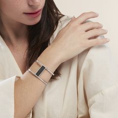 Bracelet Manchette Acier Blanc Maria - Bracelets manchettes Femme | Marc Orian