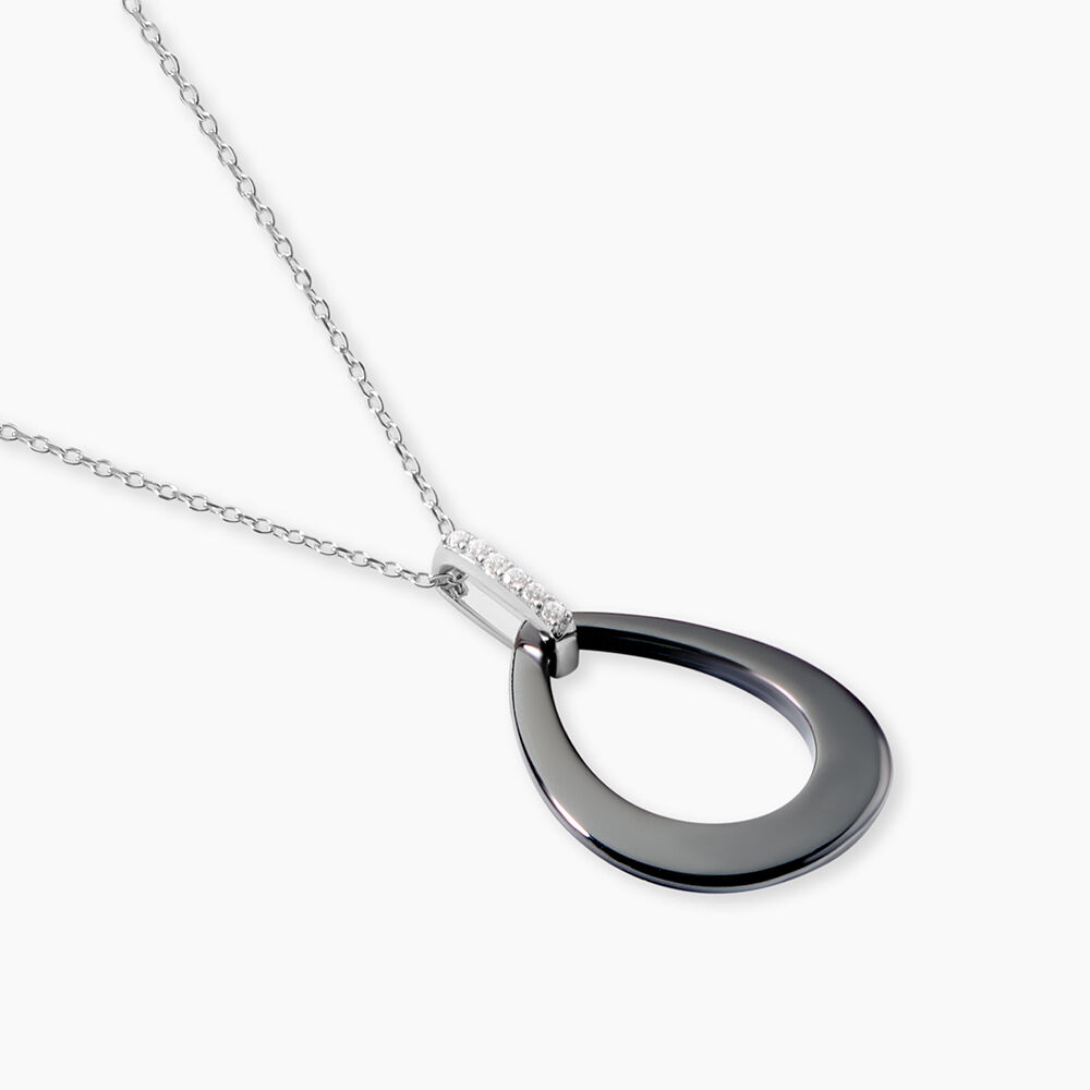 Collier Nelly Argent Blanc C&eacute;ramique Et Oxyde De Zirconium - Colliers avec pierres Femme | Marc Orian