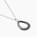 Collier Nelly Argent Blanc C&eacute;ramique Et Oxyde De Zirconium - Colliers avec pierres Femme | Marc Orian