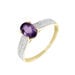 Bague Solitaire Crista Or Jauneamethyste Et Oxyde - Bagues pierres fines Femme | Marc Orian