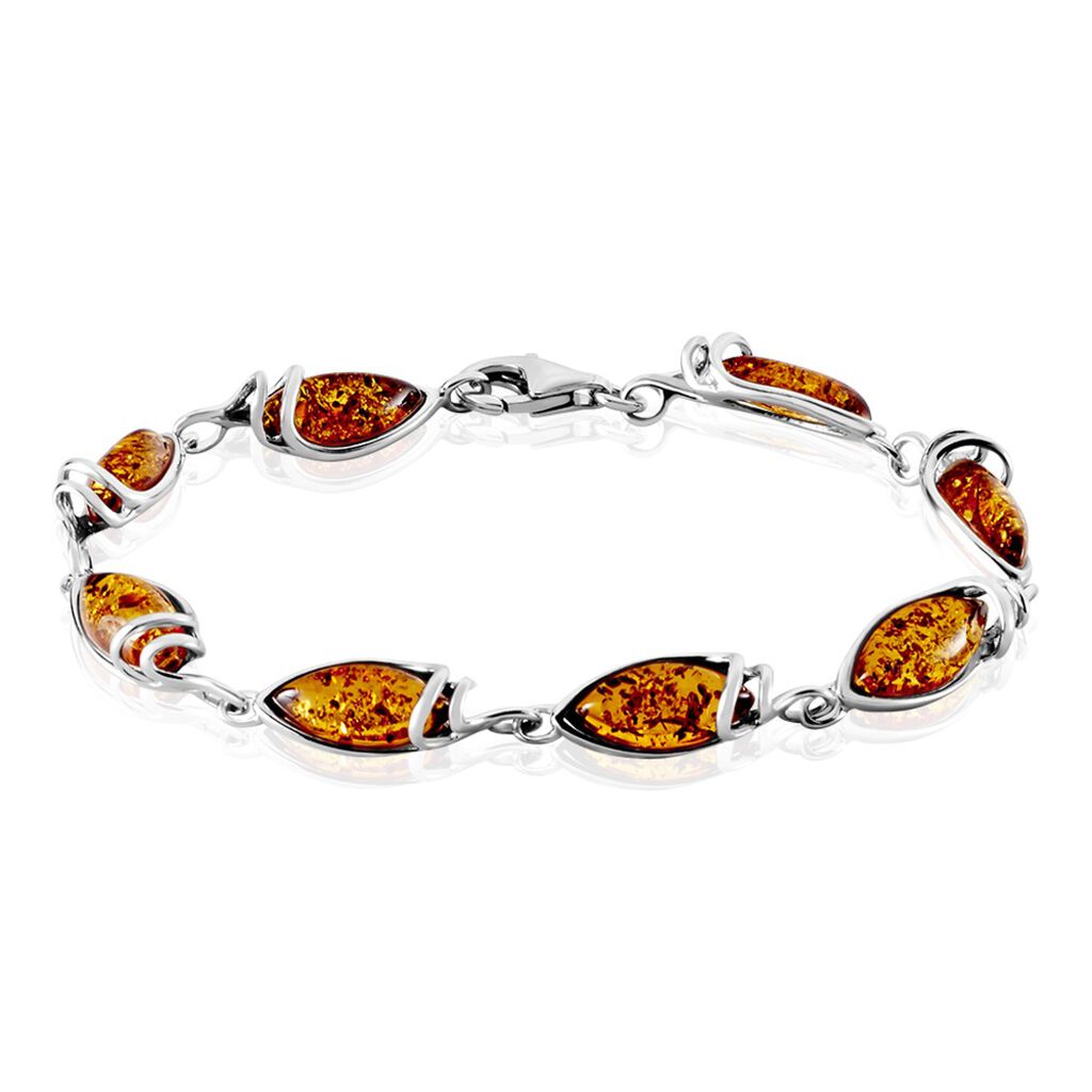 Bracelet Argent Blanc Dallal Ambres - Bracelets cha&icirc;nes Femme | Marc Orian