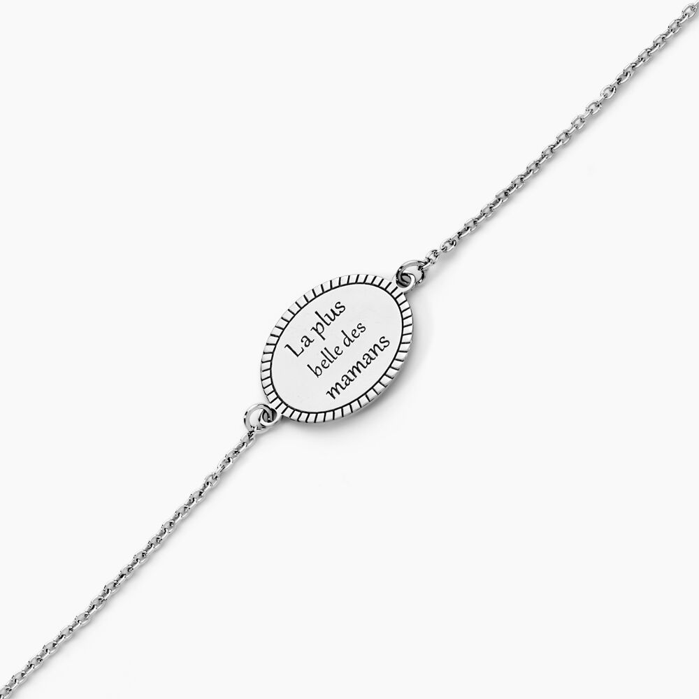 Bracelet Yahya Argent Blanc - Bracelets chaînes Femme | Marc Orian