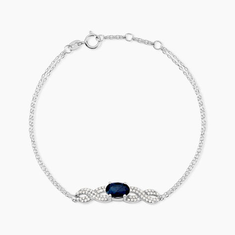 Bracelet Oceania Or Blanc Saphir Et Diamant - Bracelets cha&icirc;nes Femme | Marc Orian