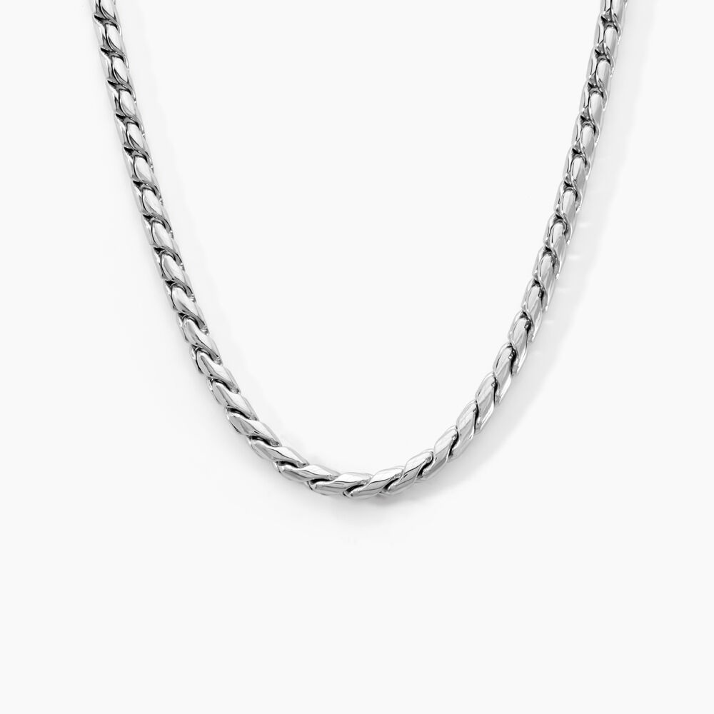 Collier Thies Acier Blanc - Colliers fantaisie Homme | Marc Orian