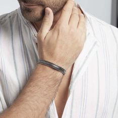 Bracelet Jonc Ouvert Acier Vieillit Wilbert - Bracelets jonc Homme | Marc Orian