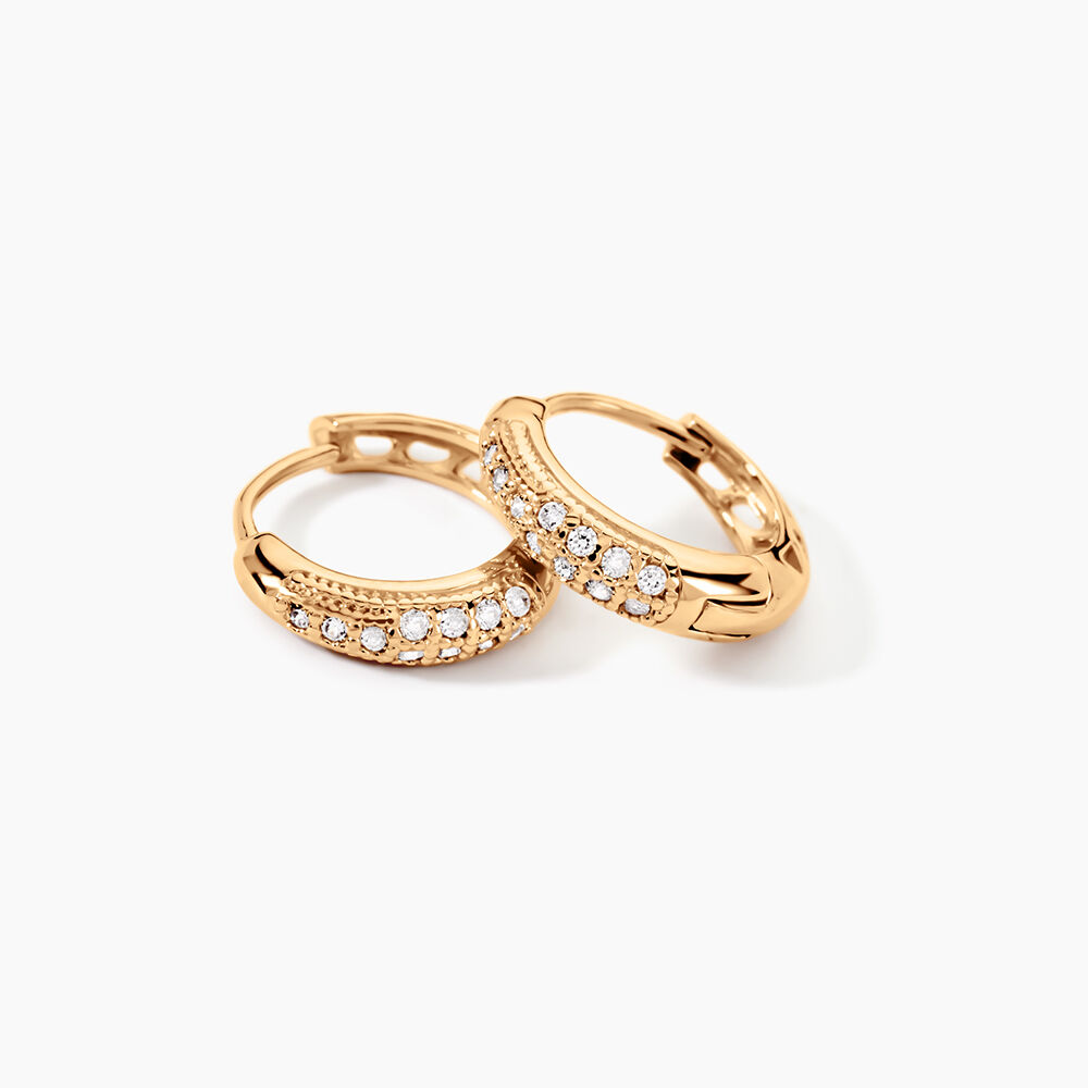 Cr&eacute;oles Sahar Plaqu&eacute; Or Jaune Oxyde De Zirconium - Cr&eacute;oles Femme | Marc Orian