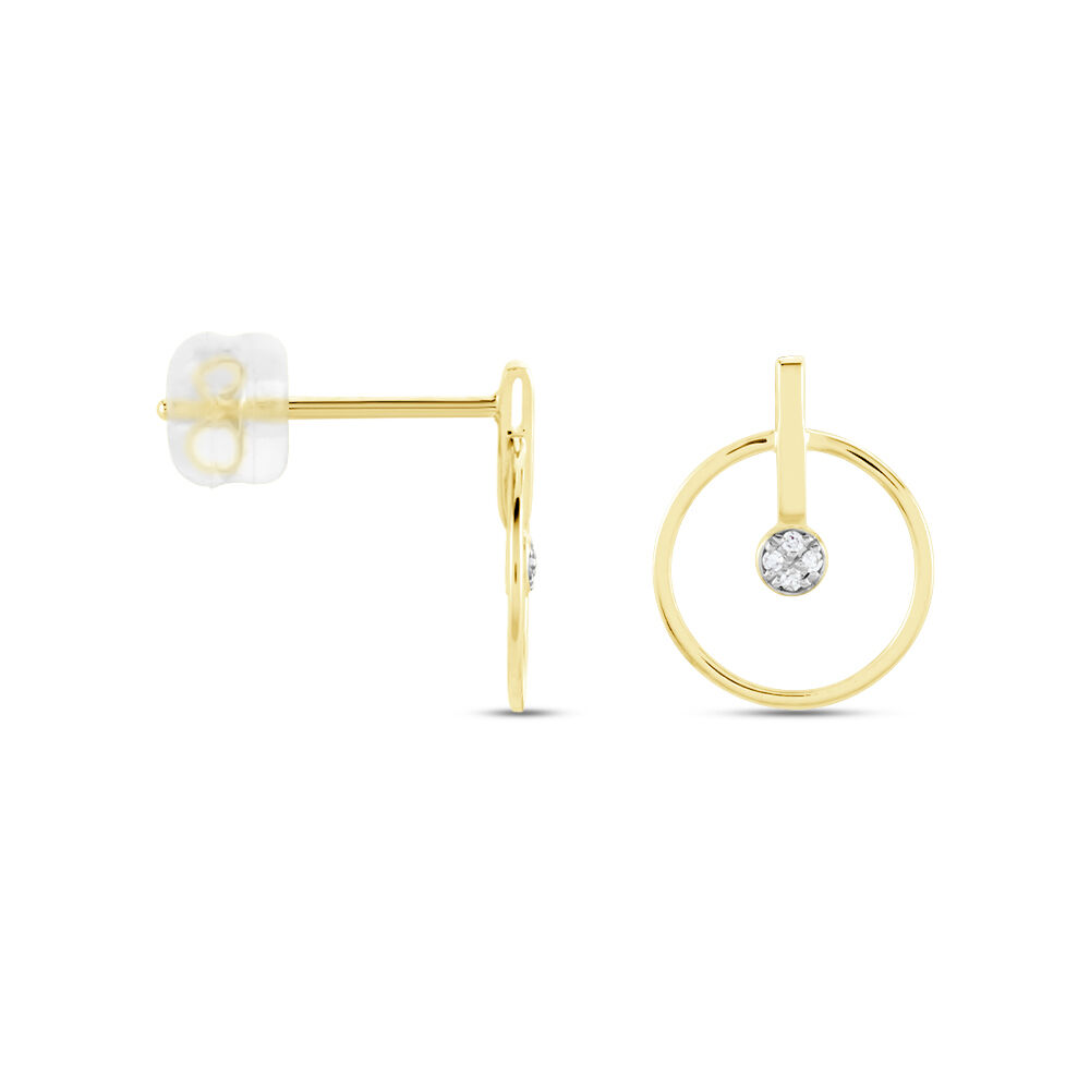 Boucles D'oreilles Or Jaune Adrienn Diamants -  Femme | Marc Orian