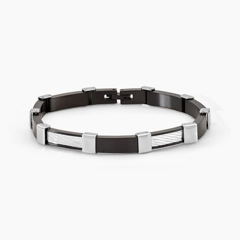 Bracelet Jack Acier Blanc Noir - Bracelets chaînes Homme | Marc Orian