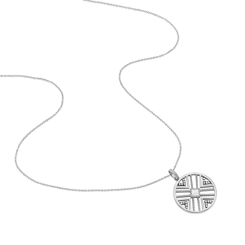 Collier Tribal Argent Blanc Oxyde De Zirconium - Colliers avec pierres Femme | Marc Orian