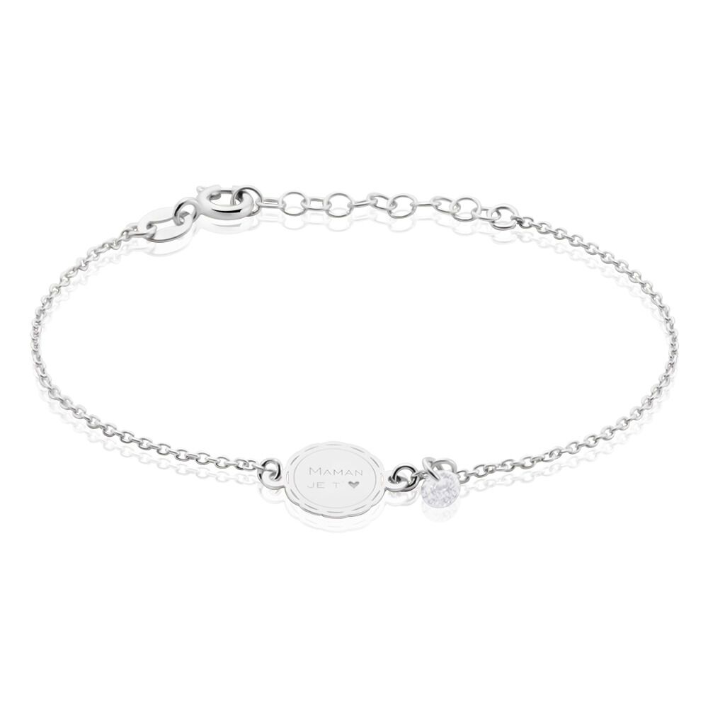 Bracelet Argent Glannon Oxyde De Zirconium - Bracelets Medailles Femme | Marc Orian