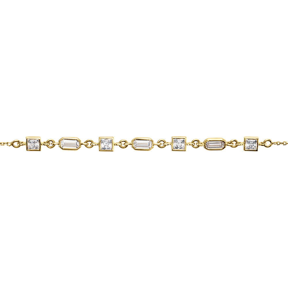 Bracelet Or Jaune Mercy Oxyde De Zirconium - Bracelets cha&icirc;nes Femme | Marc Orian