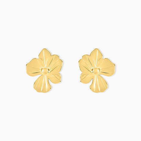 Boucles D'oreilles Puces Rahima Acier Jaune - Puces Femme | Marc Orian