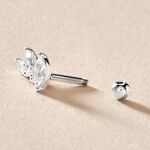 Piercing D'oreille Unitaire Fox Argent Rhodi&eacute; Oxyde De Zirconium - Piercing Conch Femme | Marc Orian