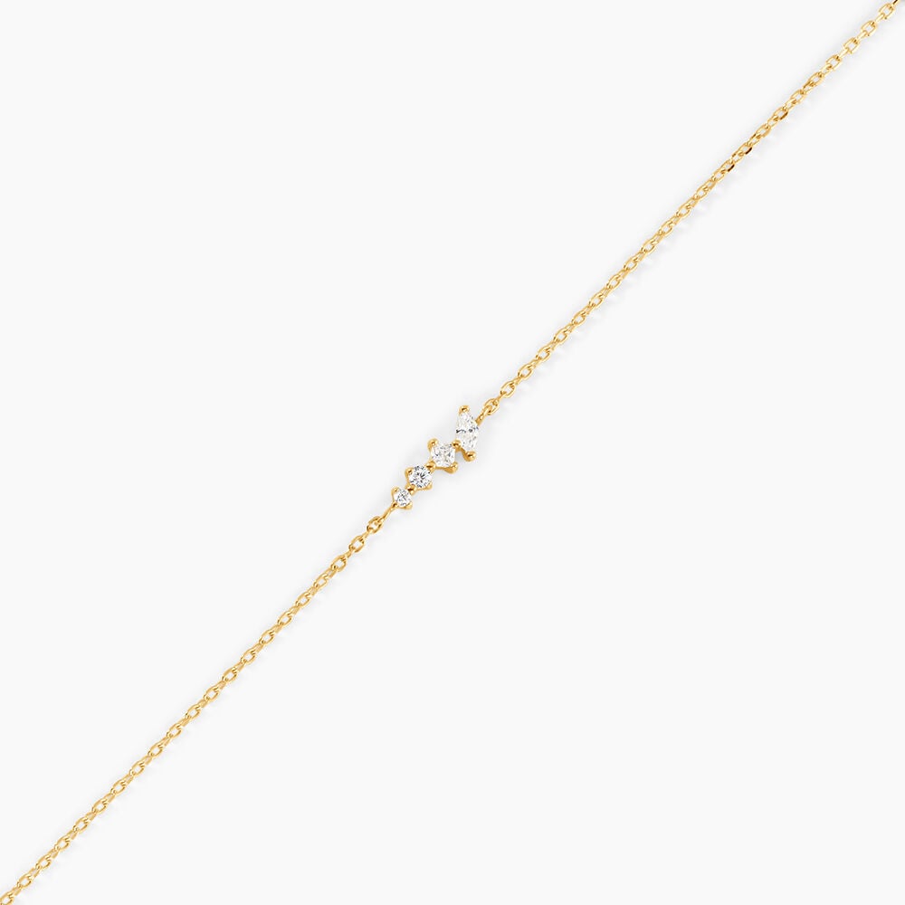 Bracelet Sparkle Or Jaune Oxyde De Zirconium - Bracelets cha&icirc;nes Femme | Marc Orian