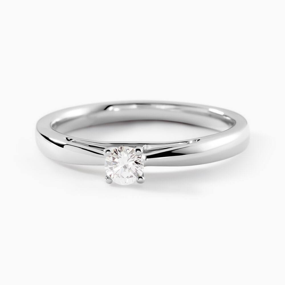 Bague Solitaire Iris Or Blanc Diamant - Solitaires Femme | Marc Orian