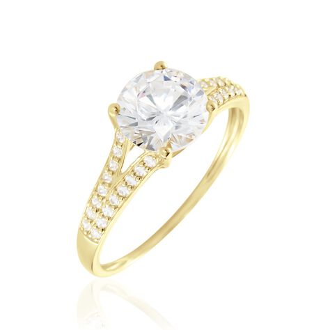Bague Or Jaune Carolina Oxyde De Zirconium - Solitaires Femme | Marc Orian