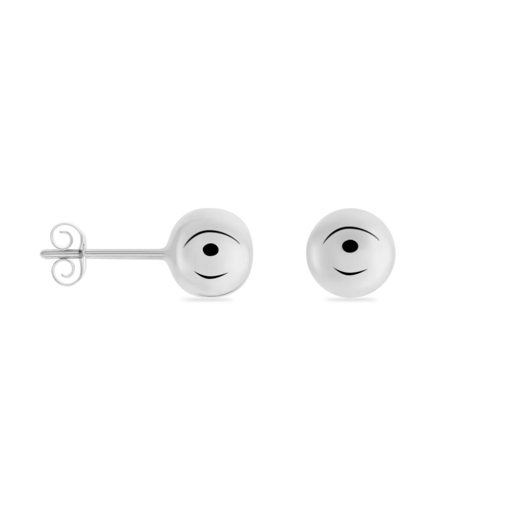 Boucles D'oreilles Puces Virgie Argent Blanc - Puces Femme | Marc Orian