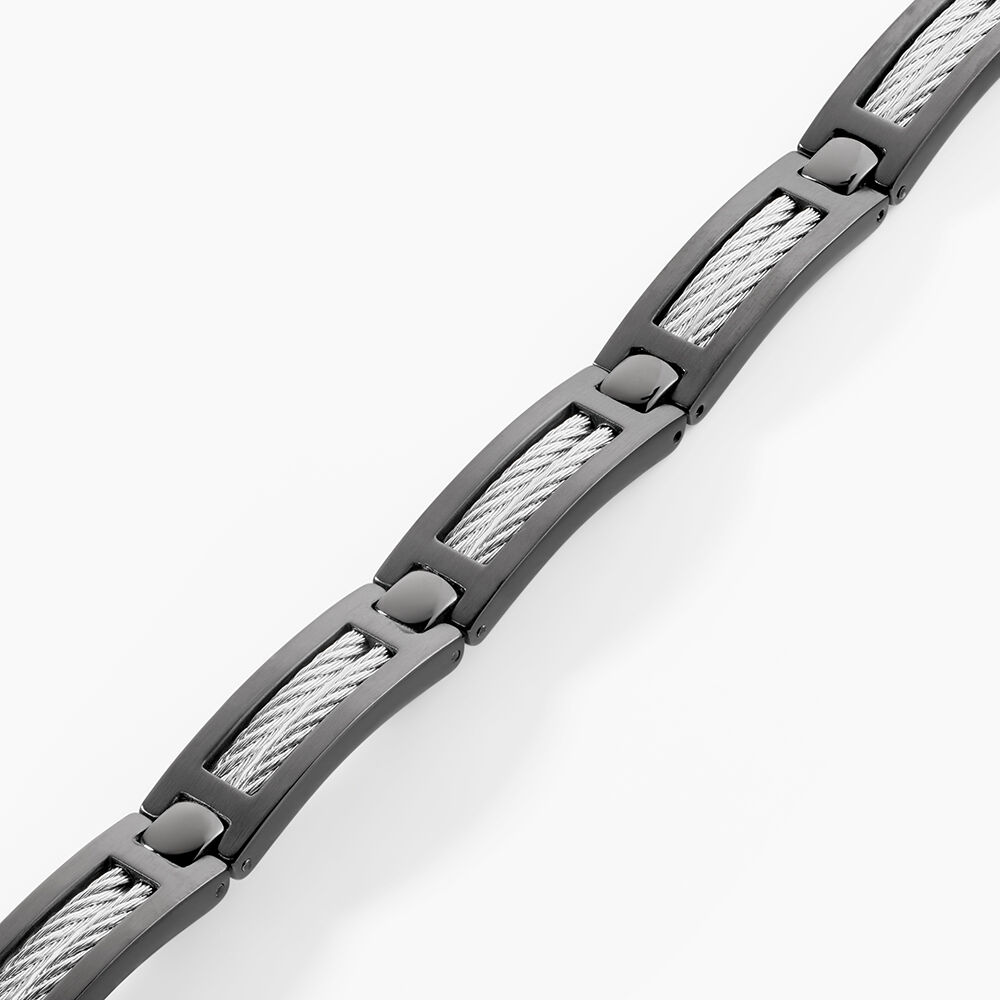 Bracelet Phebus Him Cosme Acier Noir - Bracelets cha&icirc;nes Homme | Marc Orian