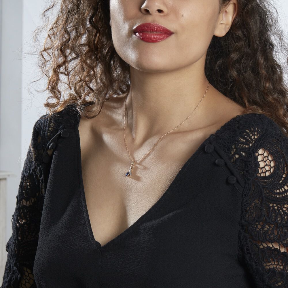 Collier Dyanah Plaque Or Jaune Oxyde De Zirconium - Colliers avec pierres Femme | Marc Orian