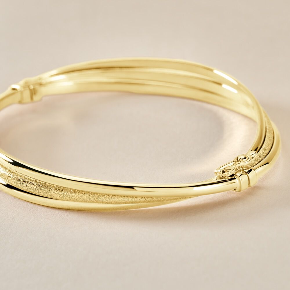 Bracelet Jonc Claudie 3 Fils Entrelaces Or Jaune - Bracelets Anneaux Entrelaces Femme | Marc Orian