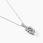 Collier Petales Argent Blanc Oxyde De Zirconium - Colliers avec pierres Femme | Marc Orian