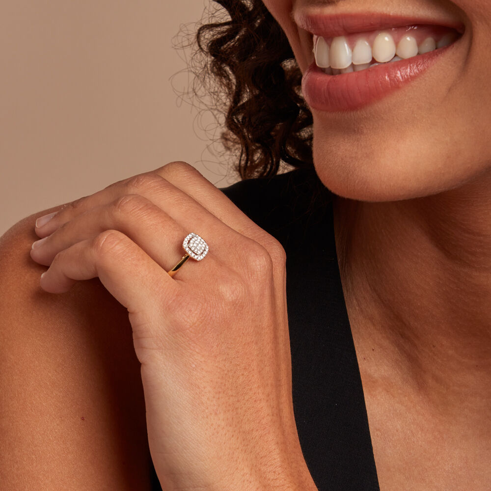 Bague Naveen Ld Or Jaune Diamant Synthétique - Bagues avec pierre Femme | Marc Orian
