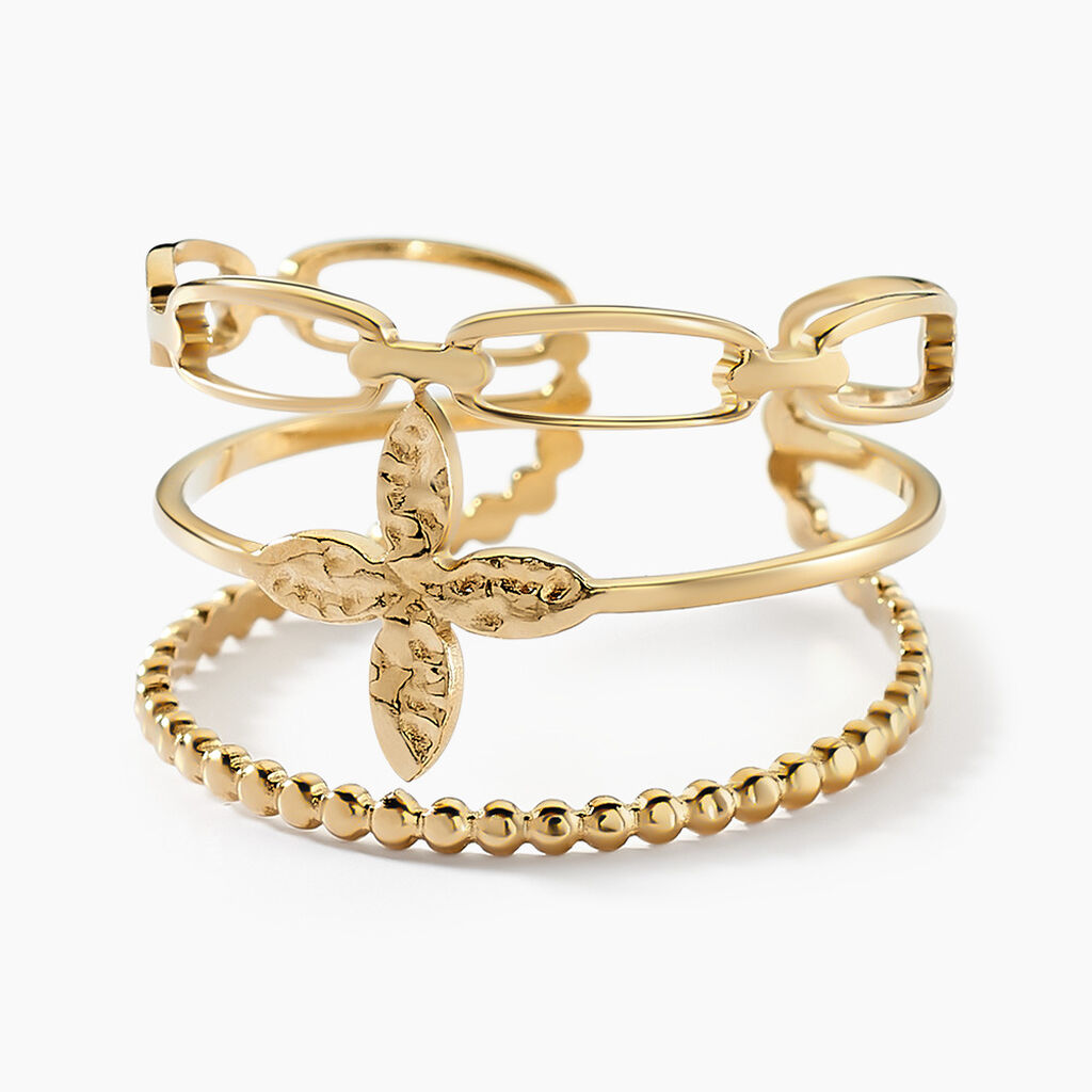 Bague Eva Acier Jaune - Bijoux fantaisie Femme | Marc Orian